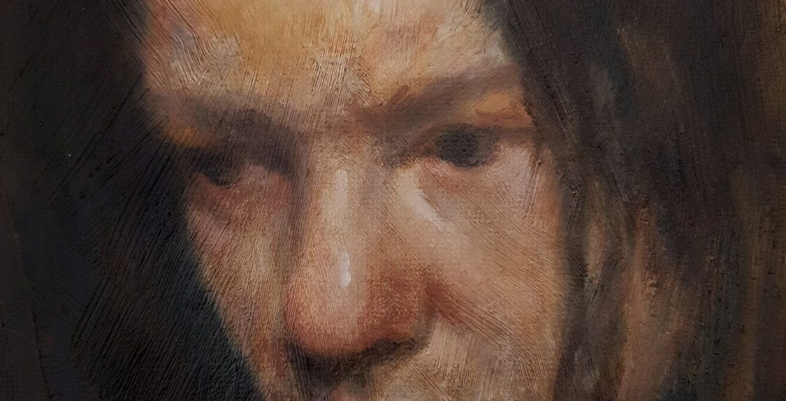 Självporträtt i olja Karin Beatrice Levin